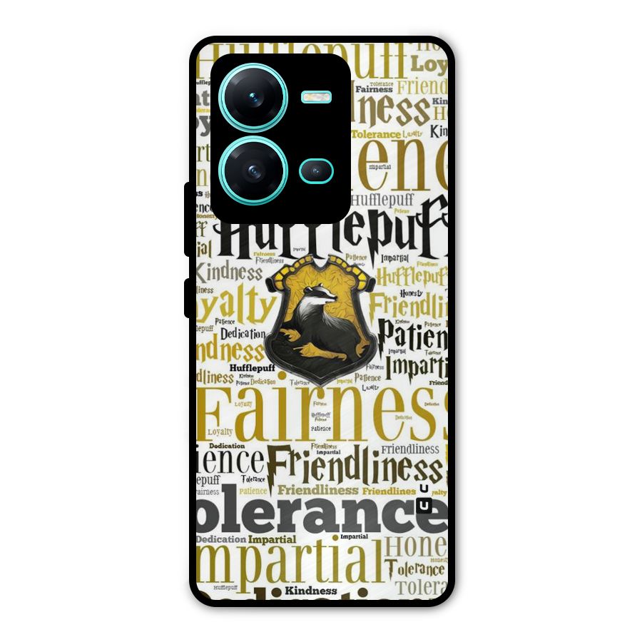 Yellow Fairness Metal Back Case for Vivo V25