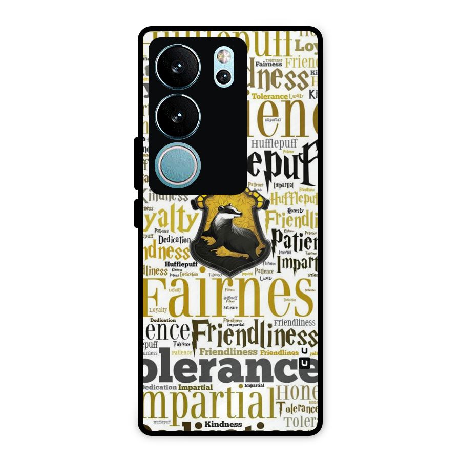 Yellow Fairness Metal Back Case for Vivo V29