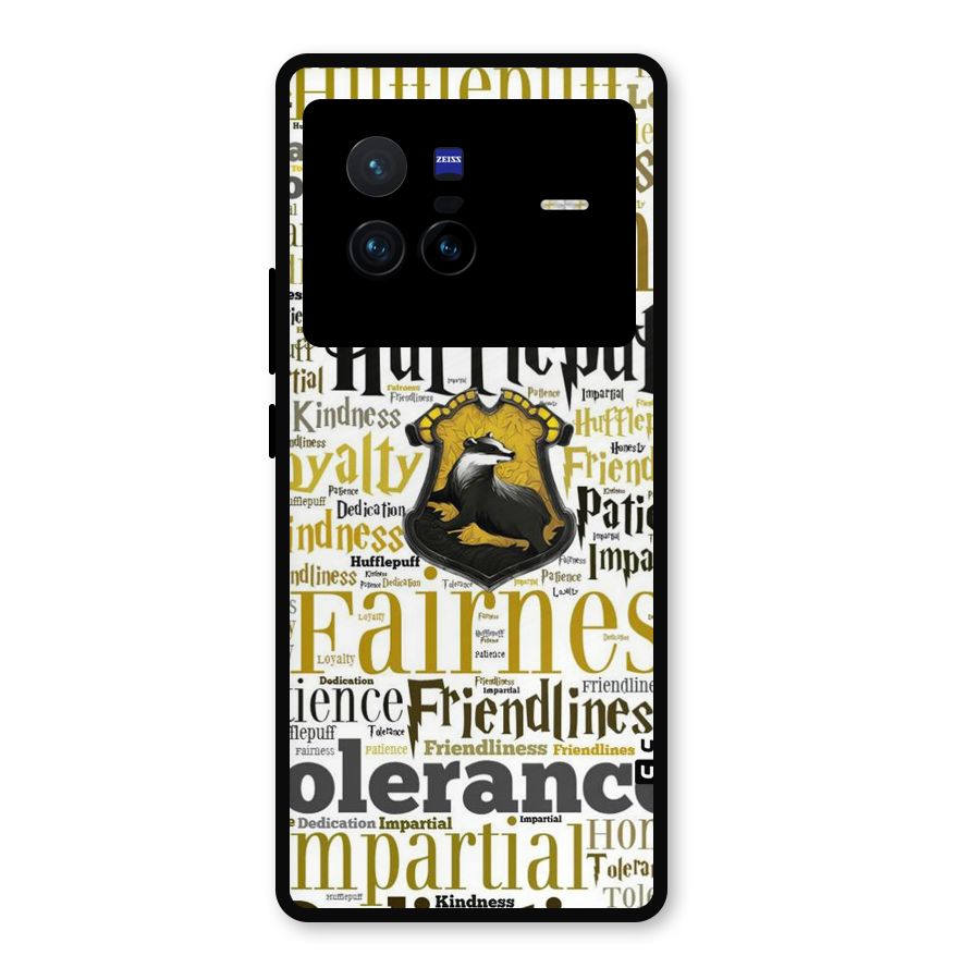 Yellow Fairness Metal Back Case for Vivo X80