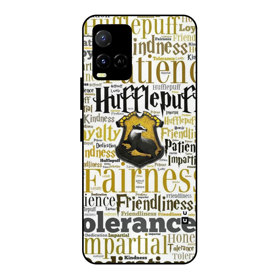 Yellow Fairness Metal Back Case for Vivo Y21A