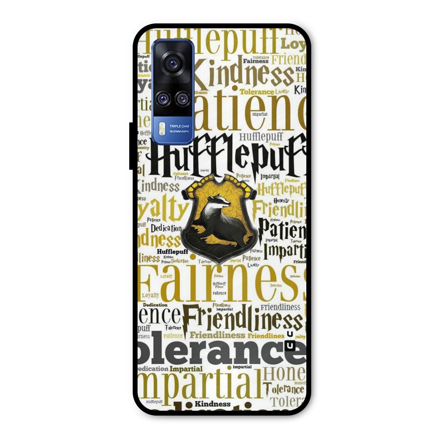 Yellow Fairness Metal Back Case for Vivo Y31