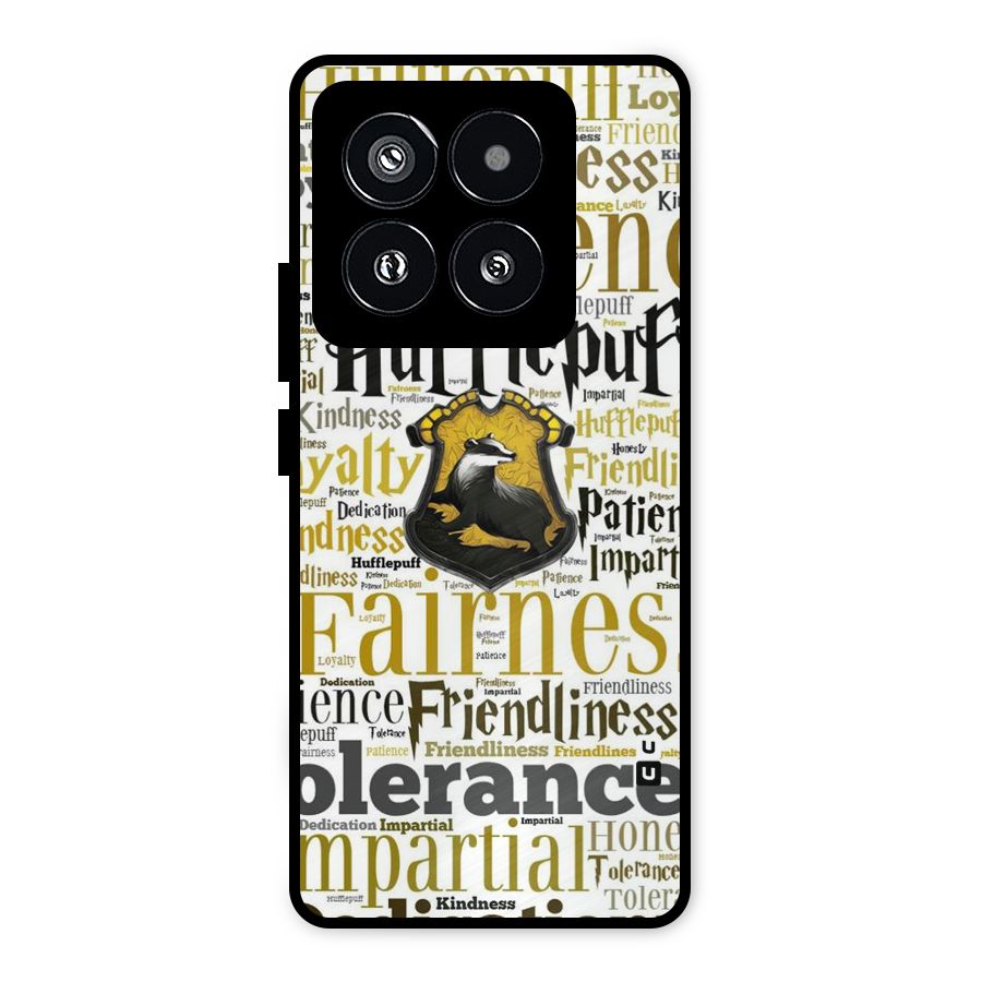 Yellow Fairness Metal Back Case for Xiaomi 14 Pro