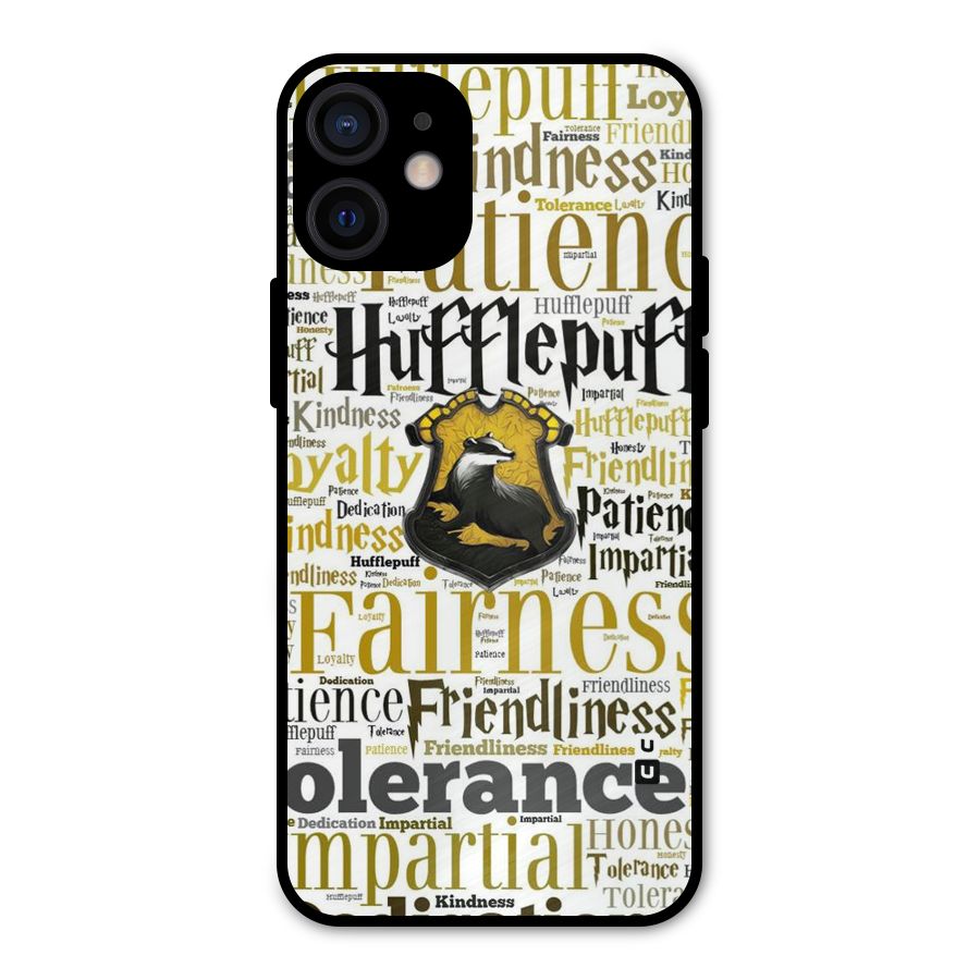 Yellow Fairness Metal Back Case for iPhone 12 Mini