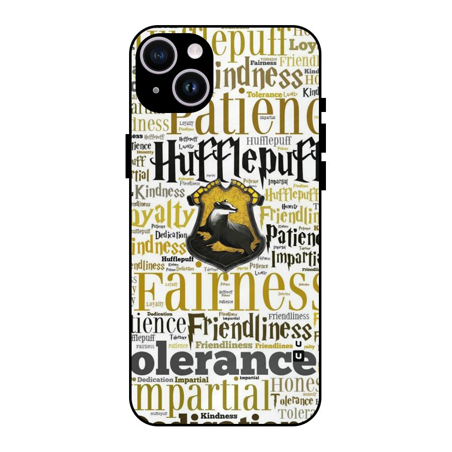 Yellow Fairness Metal Back Case for iPhone 14 Plus