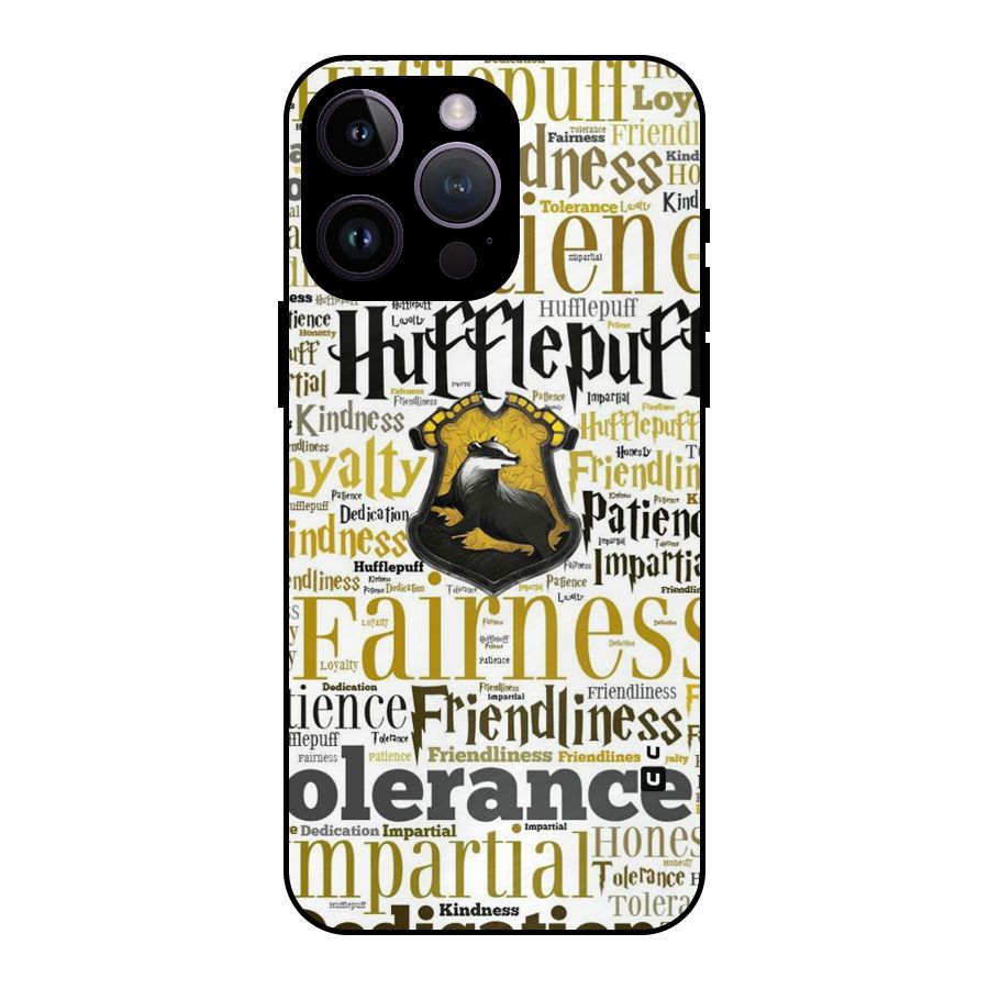 Yellow Fairness Metal Back Case for iPhone 14 Pro Max