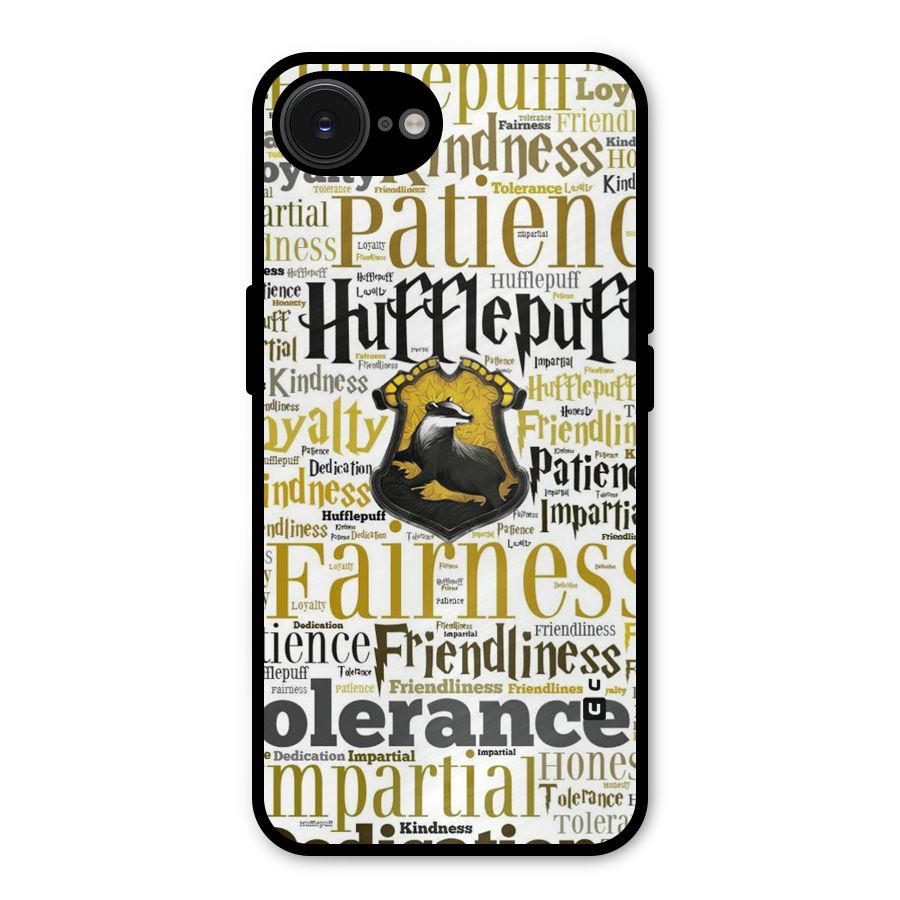 Yellow Fairness Metal Back Case for iPhone 16e
