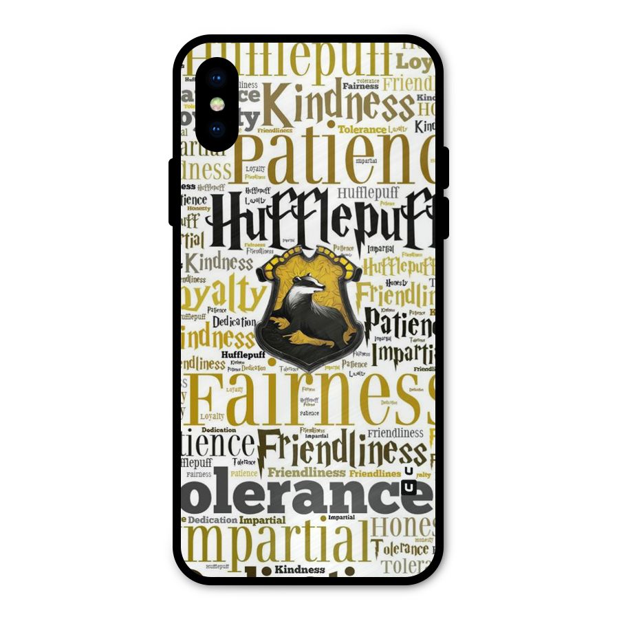 Yellow Fairness Metal Back Case for iPhone XS