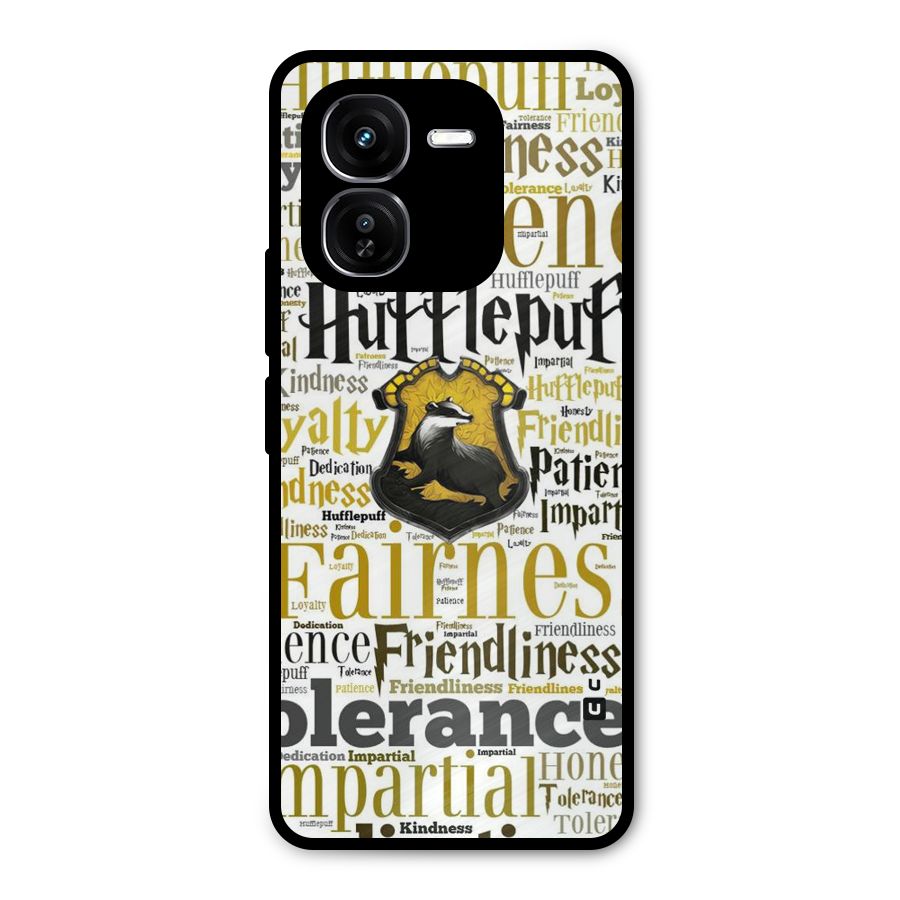 Yellow Fairness Metal Back Case for iQOO Z9x