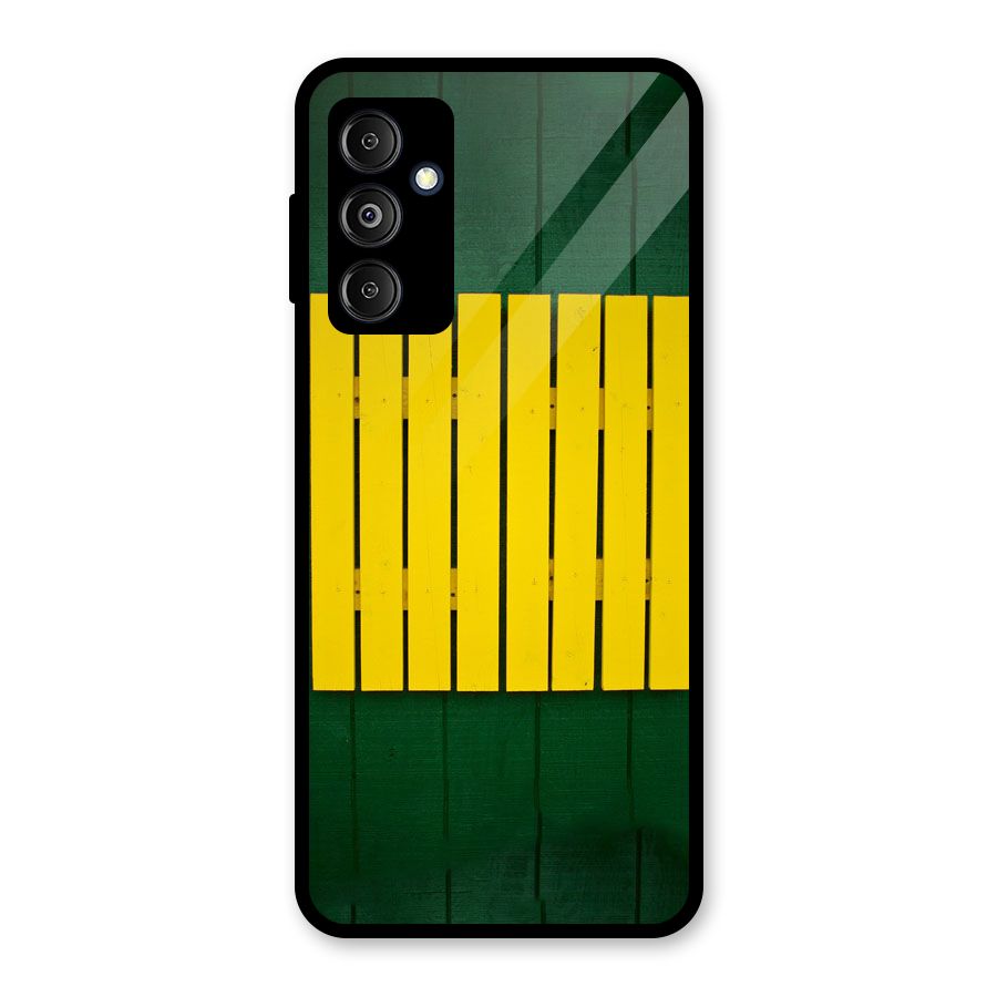 Yellow Fence Glass Back Case for Galaxy M14 5G