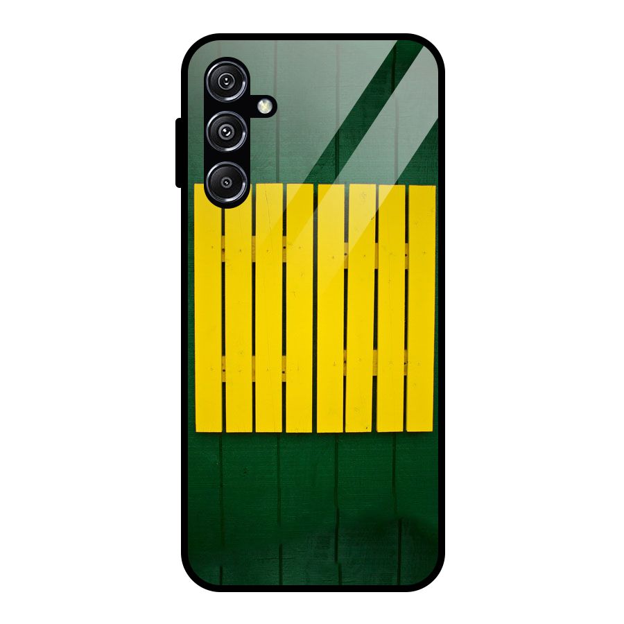 Yellow Fence Glass Back Case for Galaxy M34 5G