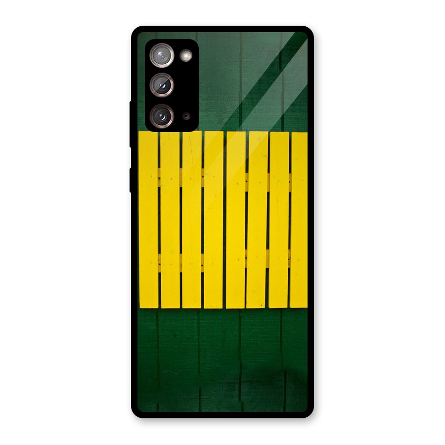 Yellow Fence Glass Back Case for Galaxy Note 20