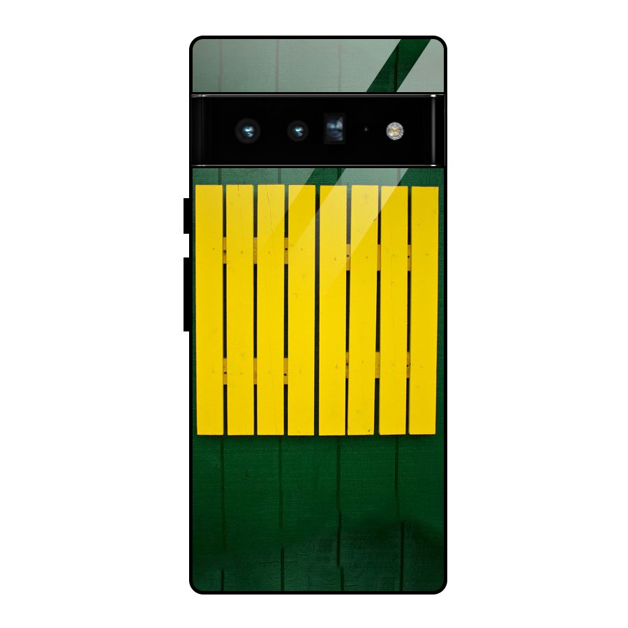 Yellow Fence Glass Back Case for Google Pixel 6 Pro