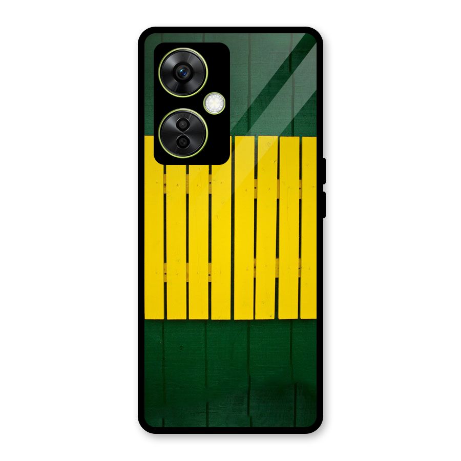 Yellow Fence Glass Back Case for OnePlus Nord CE 3 Lite