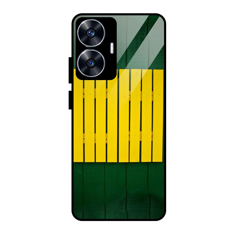 Yellow Fence Glass Back Case for Realme Narzo N55