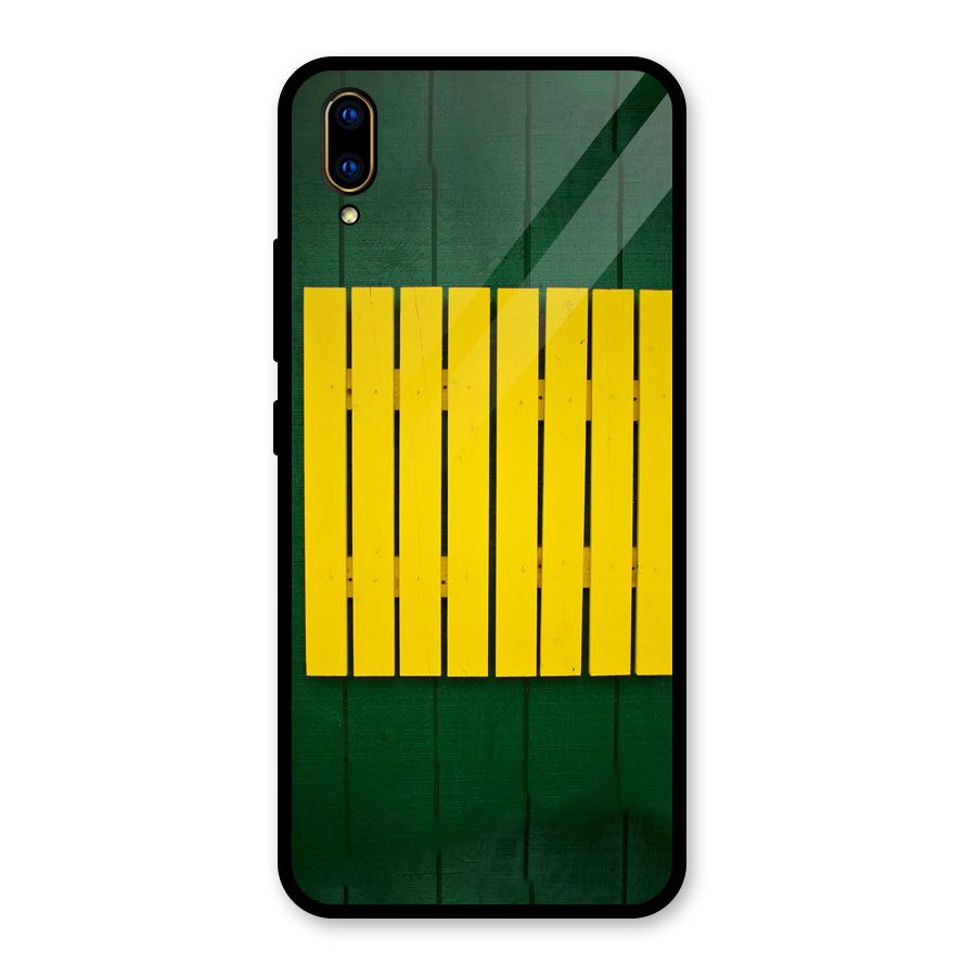 Yellow Fence Glass Back Case for Vivo V11 Pro