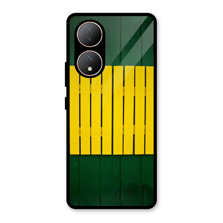 Yellow Fence Glass Back Case for Vivo Y100A