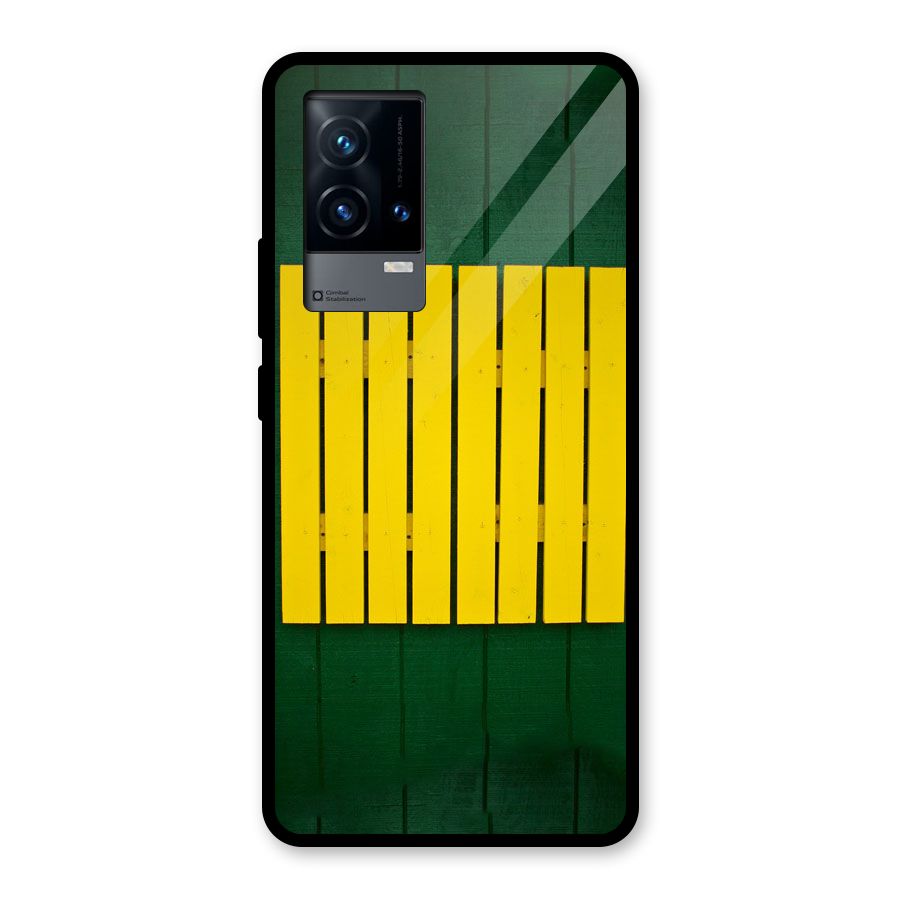 Yellow Fence Glass Back Case for iQOO 9 5G
