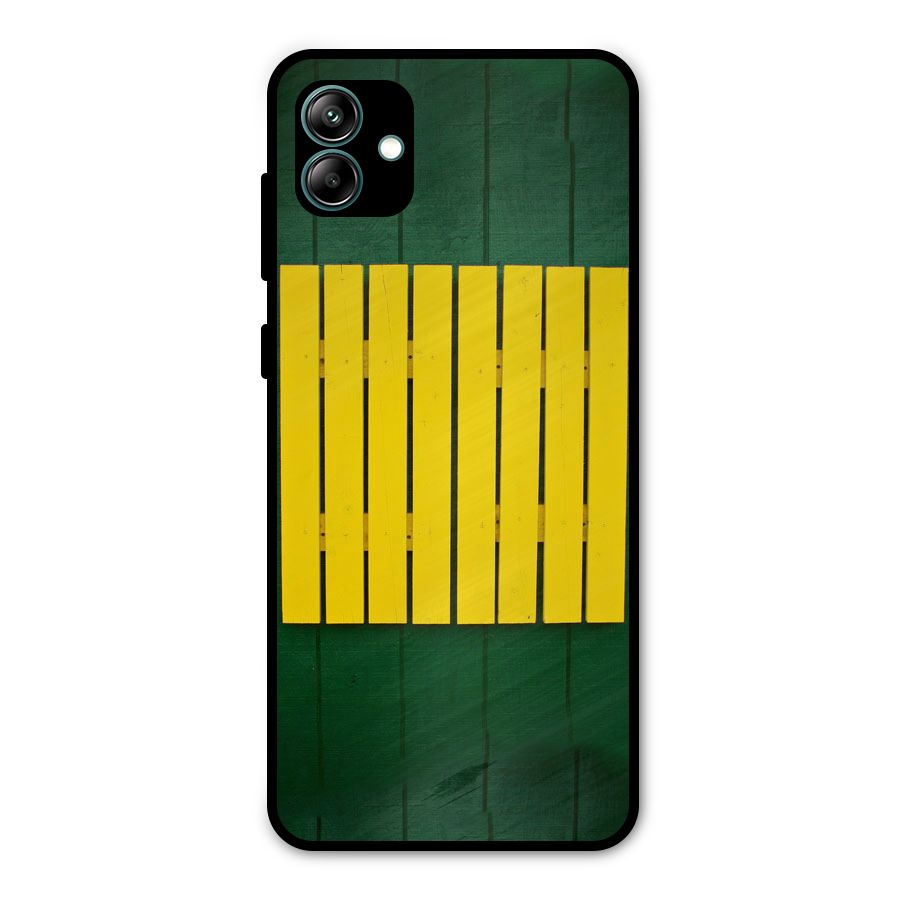 Yellow Fence Metal Back Case for Galaxy A04