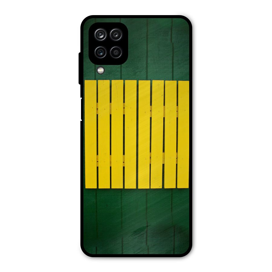 Yellow Fence Metal Back Case for Galaxy A12