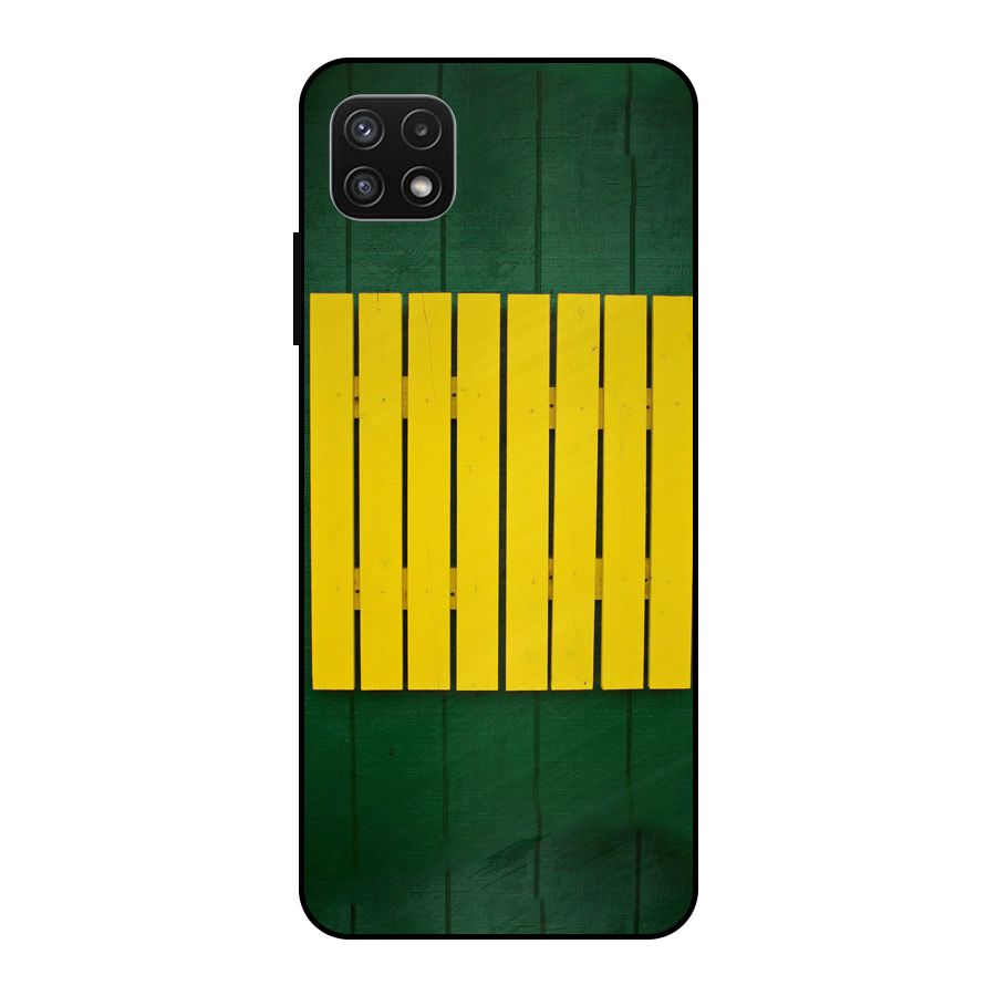 Yellow Fence Metal Back Case for Galaxy A22 5G