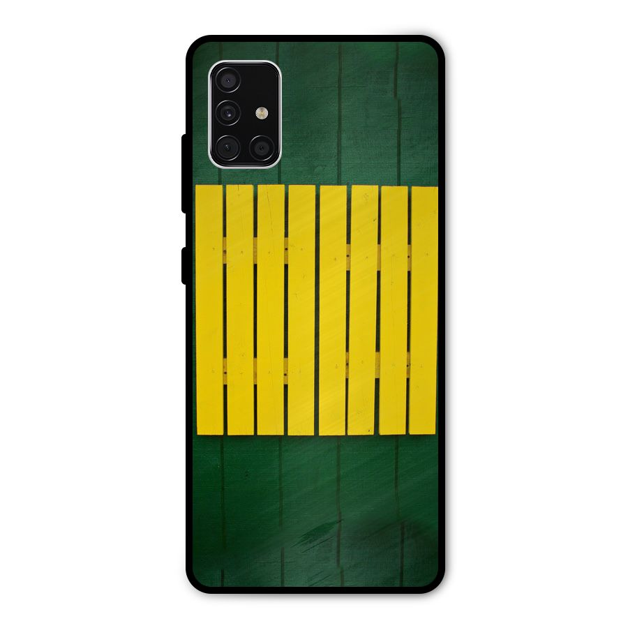 Yellow Fence Metal Back Case for Galaxy A51
