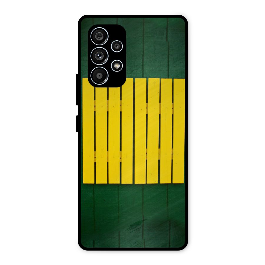 Yellow Fence Metal Back Case for Galaxy A53 5G