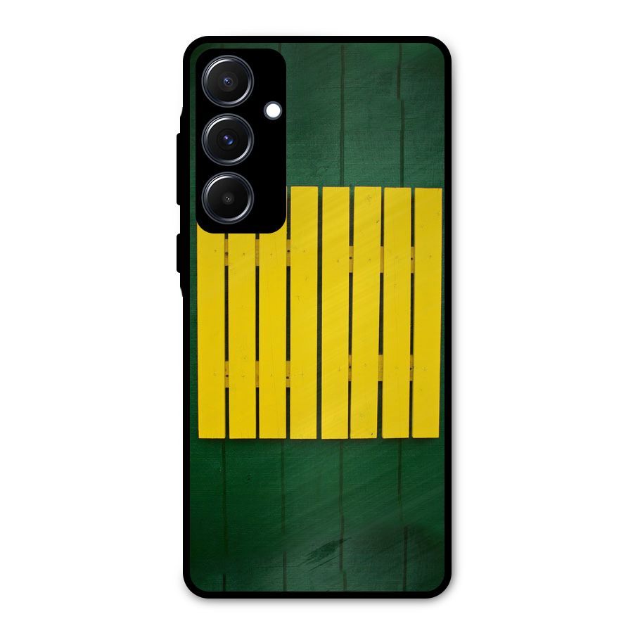 Yellow Fence Metal Back Case for Galaxy A55