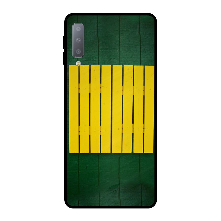 Yellow Fence Metal Back Case for Galaxy A7 (2018)