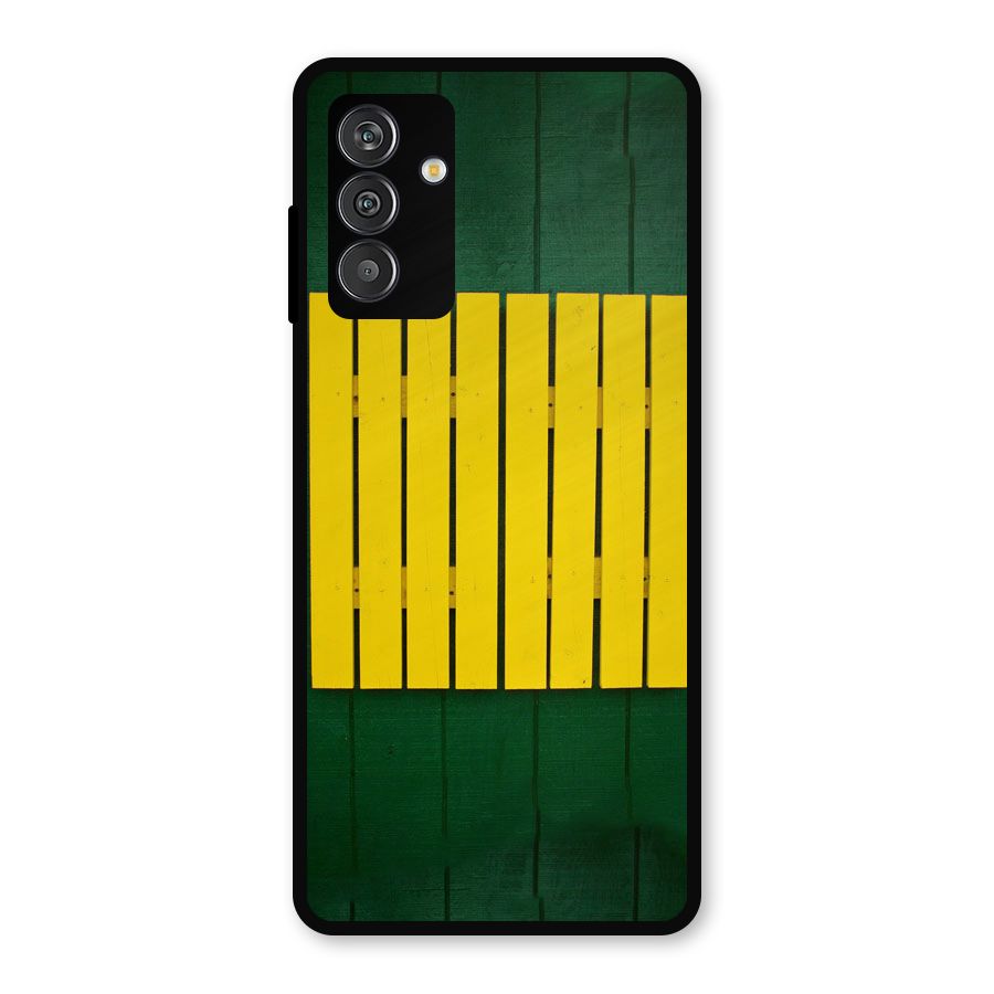 Yellow Fence Metal Back Case for Galaxy M14 5G