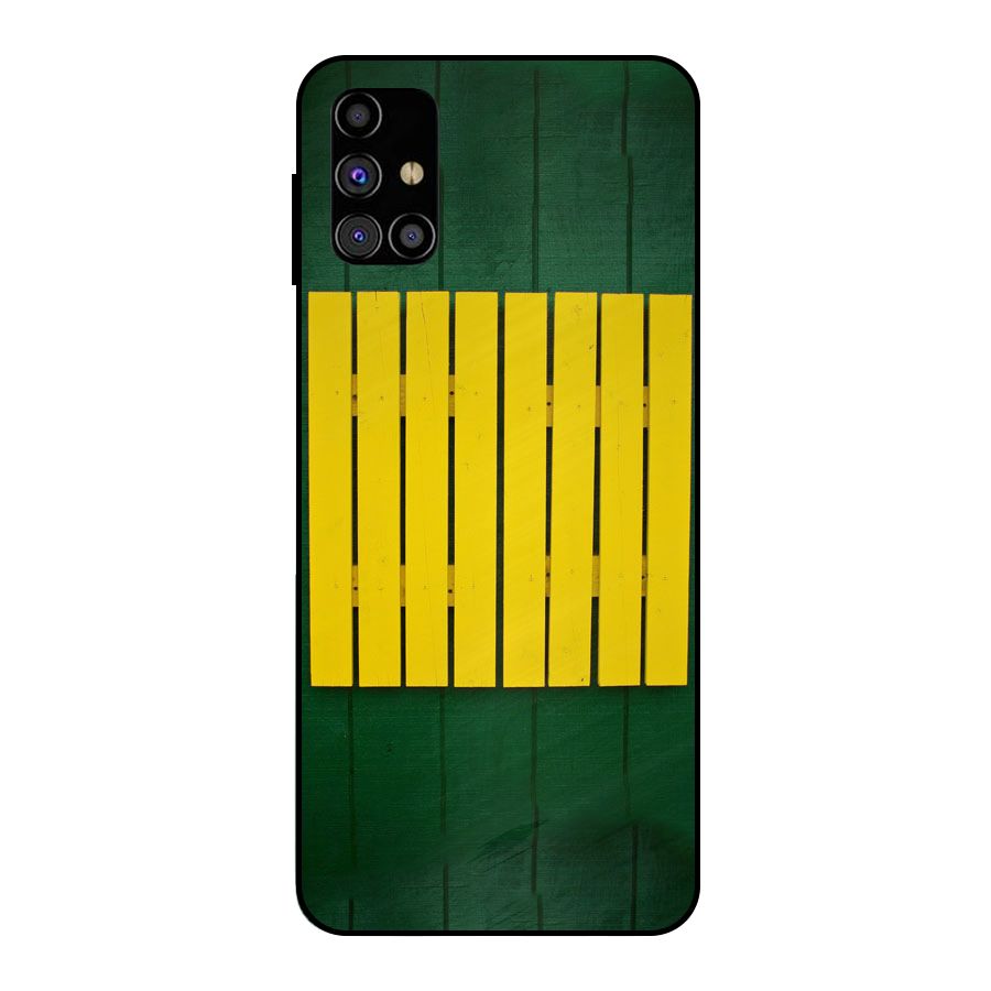 Yellow Fence Metal Back Case for Galaxy M31s