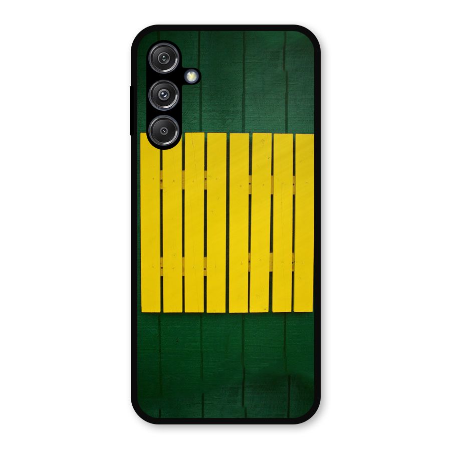 Yellow Fence Metal Back Case for Galaxy M34 5G