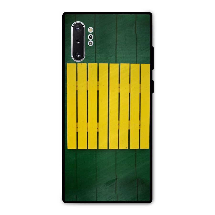 Yellow Fence Metal Back Case for Galaxy Note 10 Plus