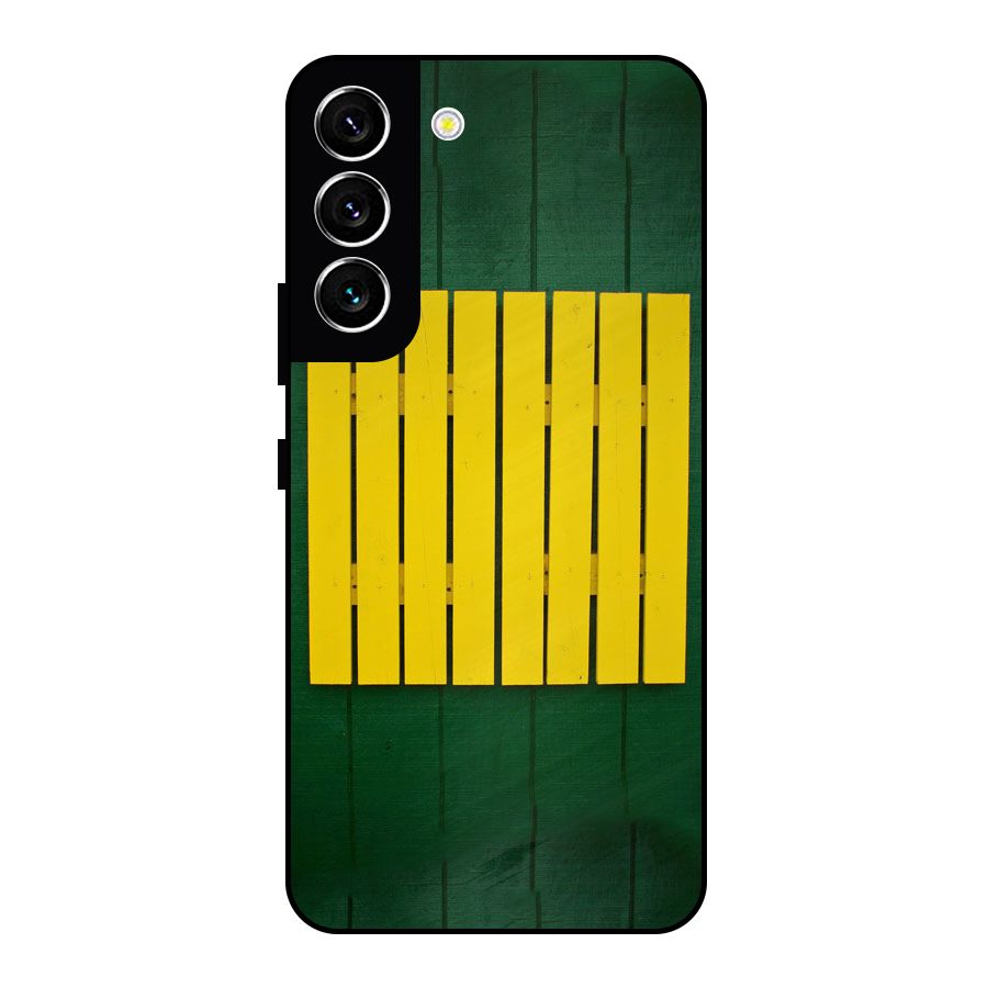 Yellow Fence Metal Back Case for Galaxy S22 5G