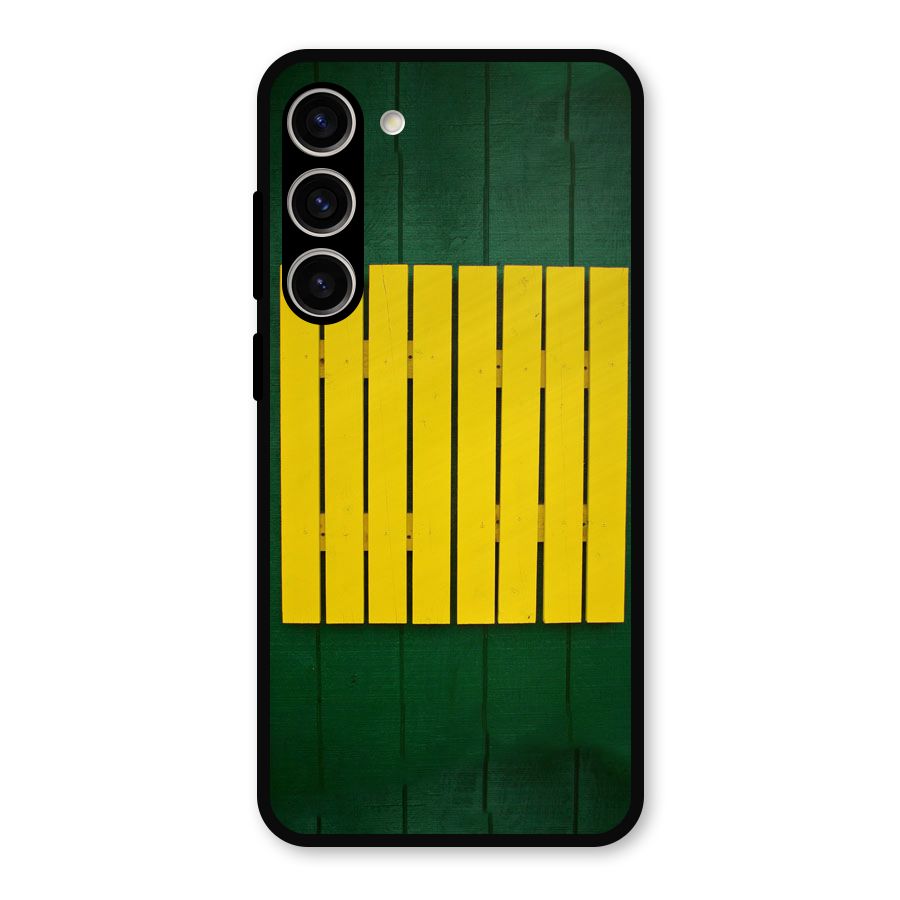 Yellow Fence Metal Back Case for Galaxy S23 Plus