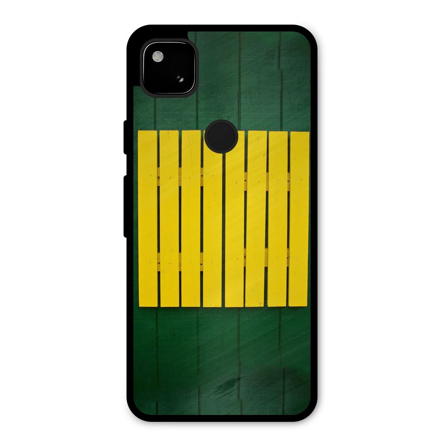 Yellow Fence Metal Back Case for Google Pixel 4a