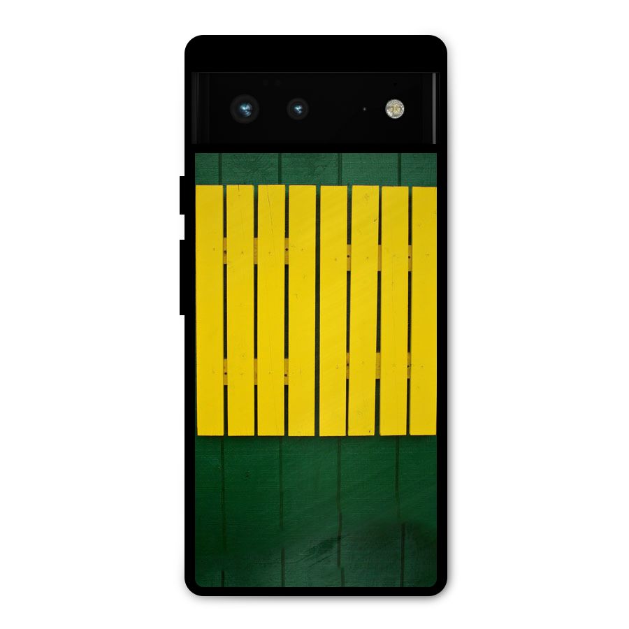 Yellow Fence Metal Back Case for Google Pixel 6