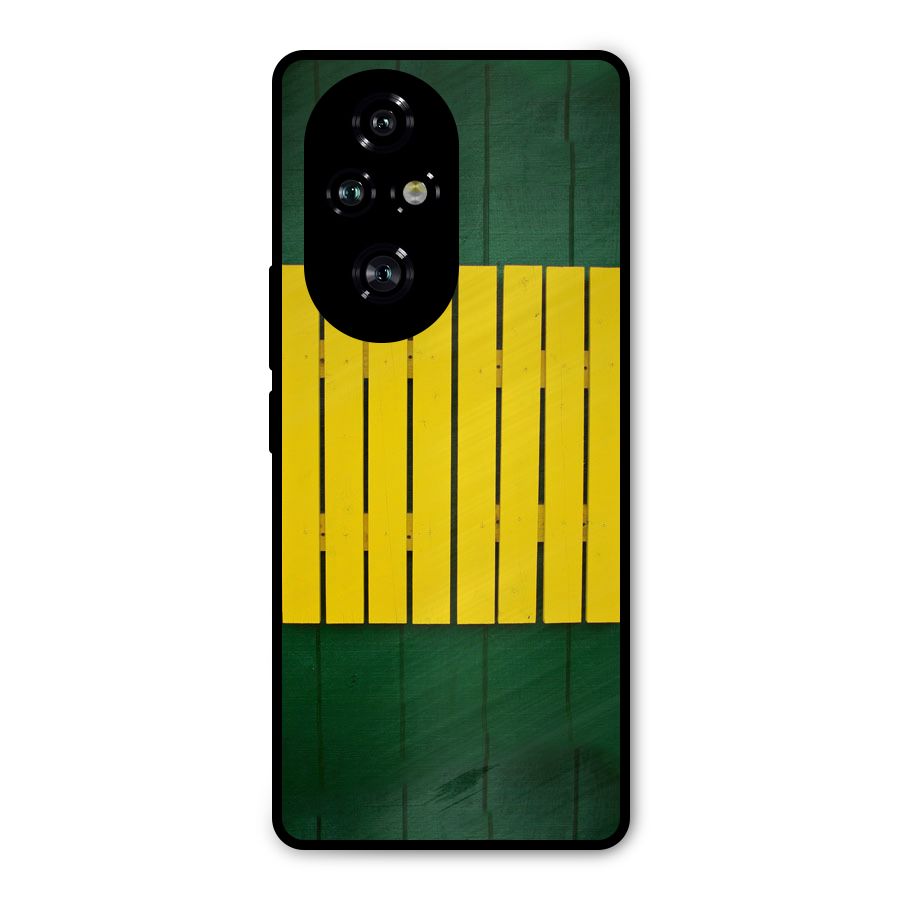 Yellow Fence Metal Back Case for Honor 200 Pro