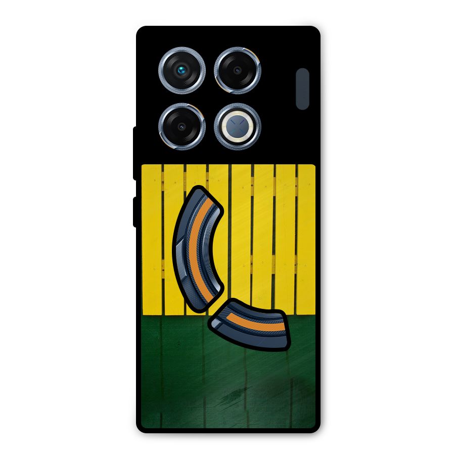 Yellow Fence Metal Back Case for Infinix GT 20 Pro