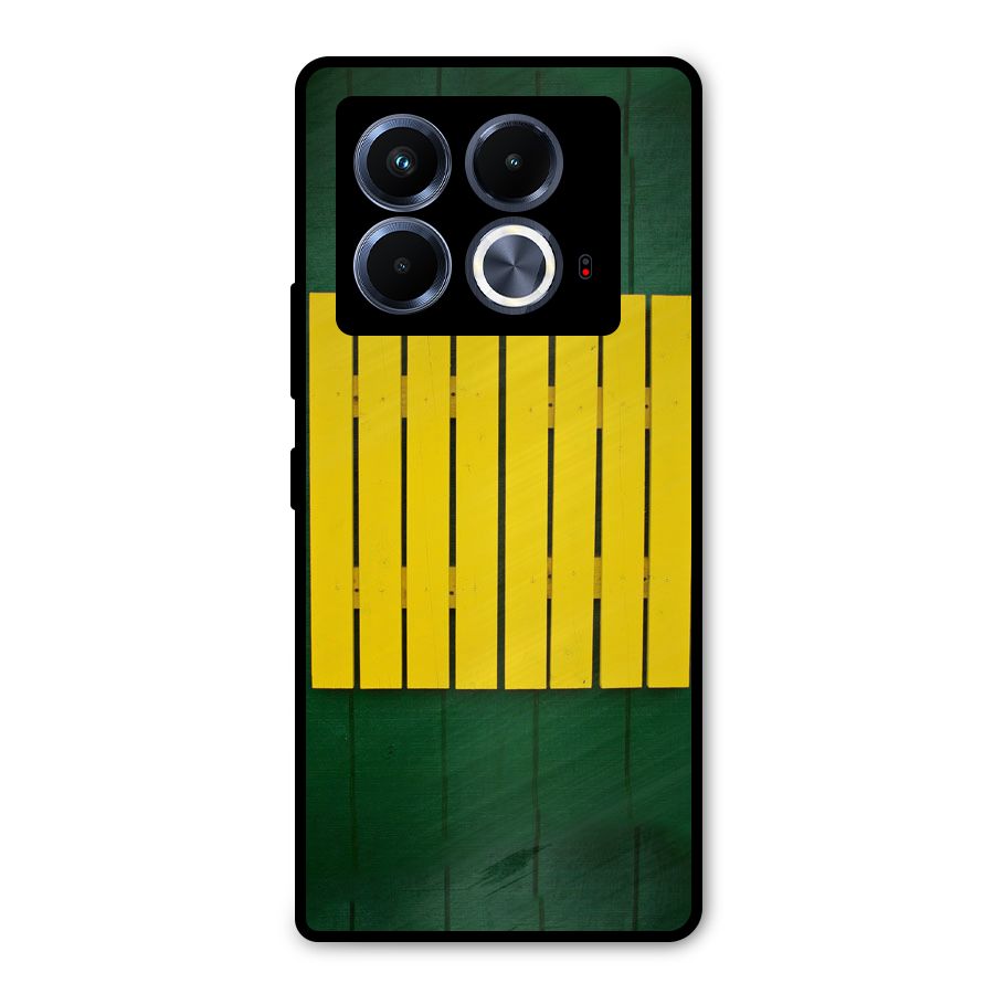 Yellow Fence Metal Back Case for Infinix Note 40 5G