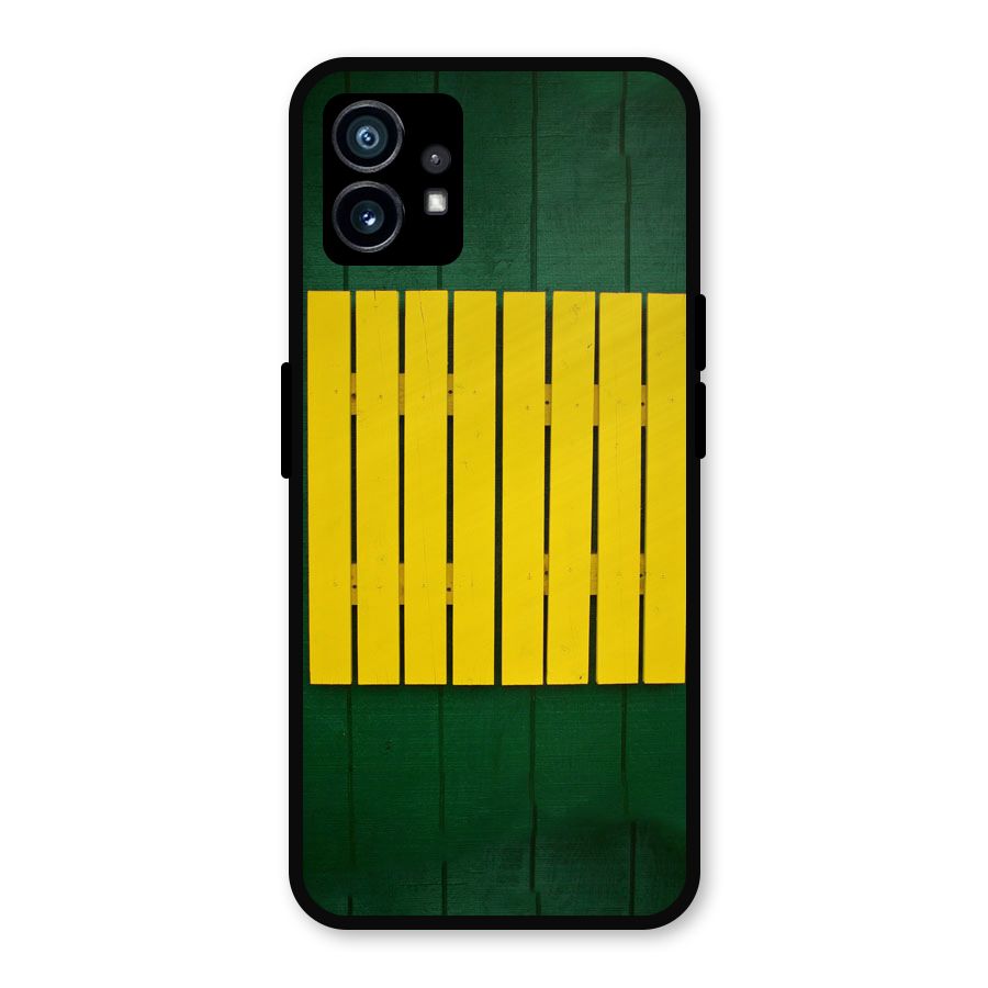 Yellow Fence Metal Back Case for Nothing Phone 1