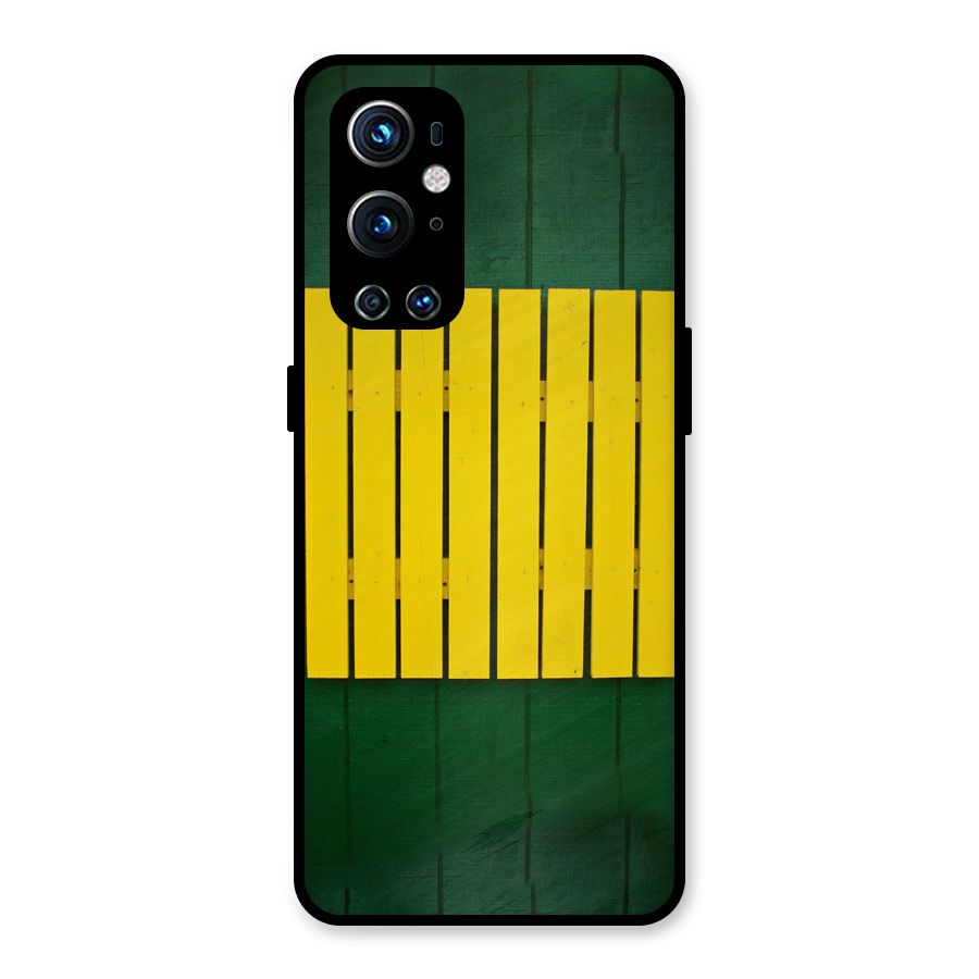 Yellow Fence Metal Back Case for OnePlus 9 Pro