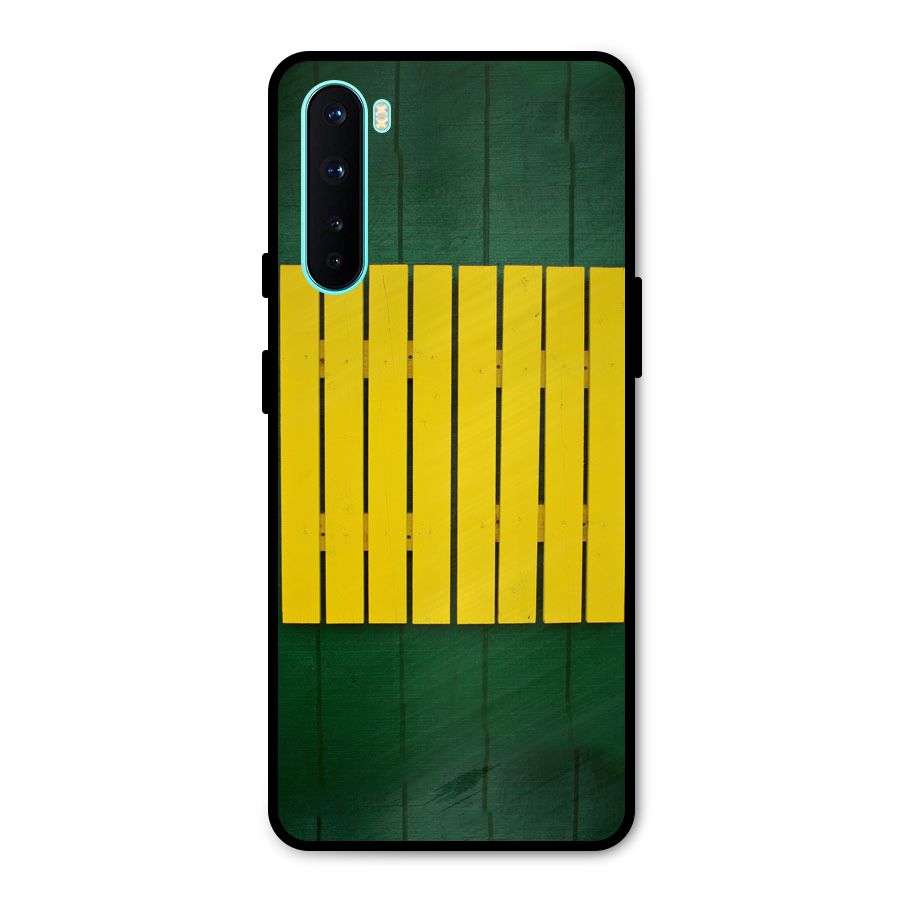 Yellow Fence Metal Back Case for OnePlus Nord