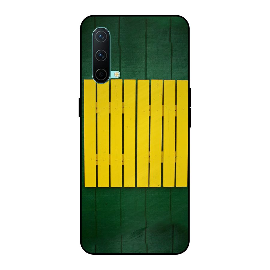 Yellow Fence Metal Back Case for OnePlus Nord CE 5G