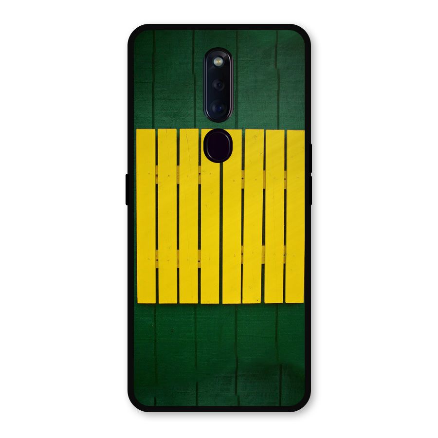 Yellow Fence Metal Back Case for Oppo F11 Pro