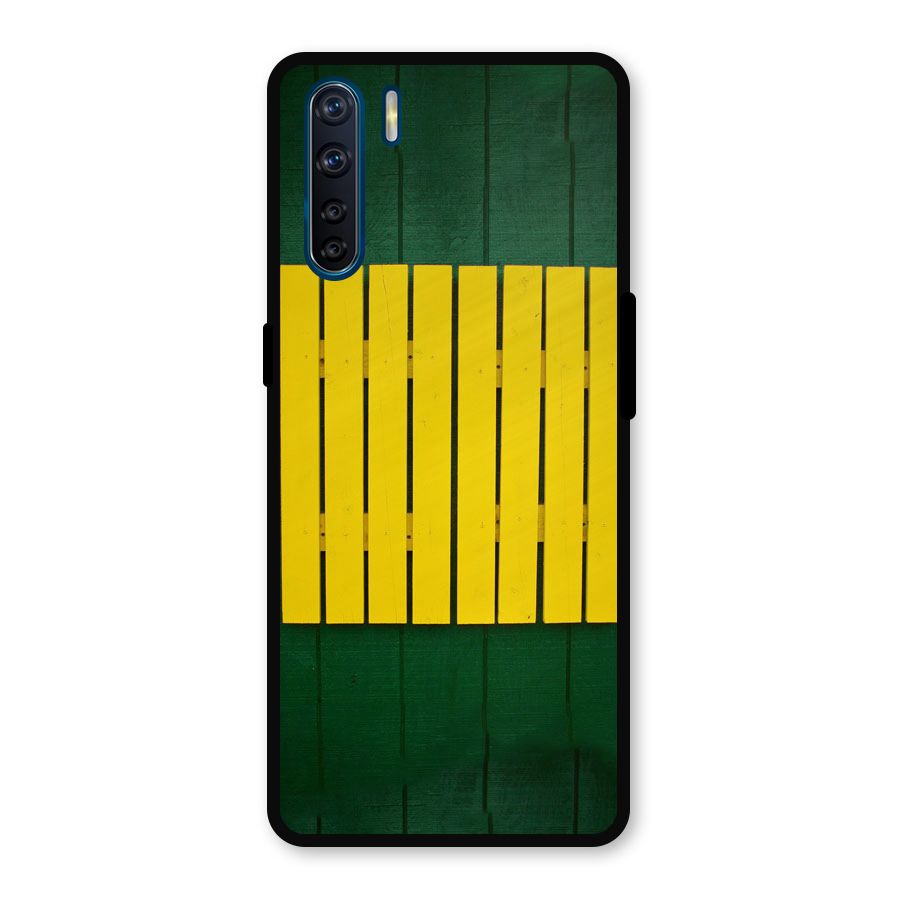 Yellow Fence Metal Back Case for Oppo F15