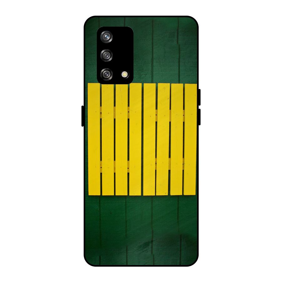 Yellow Fence Metal Back Case for Oppo F19