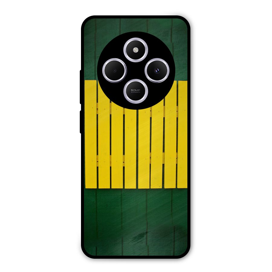 Yellow Fence Metal Back Case for Poco C75 5G