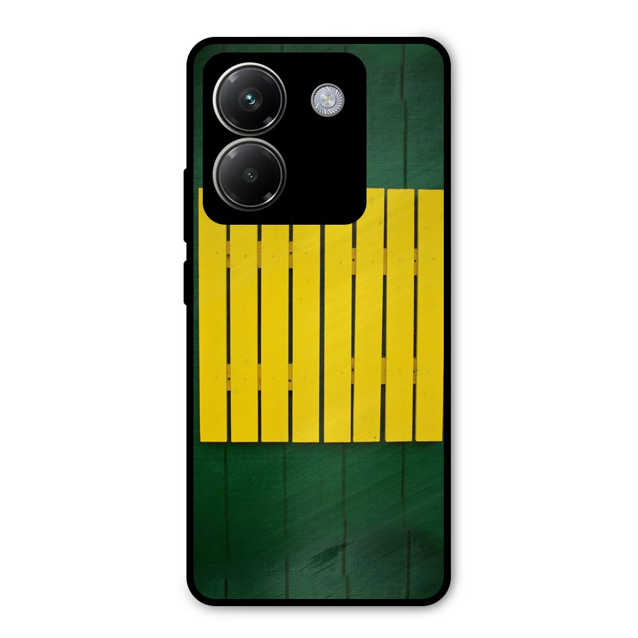 Yellow Fence Metal Back Case for Poco M7 Pro 5G