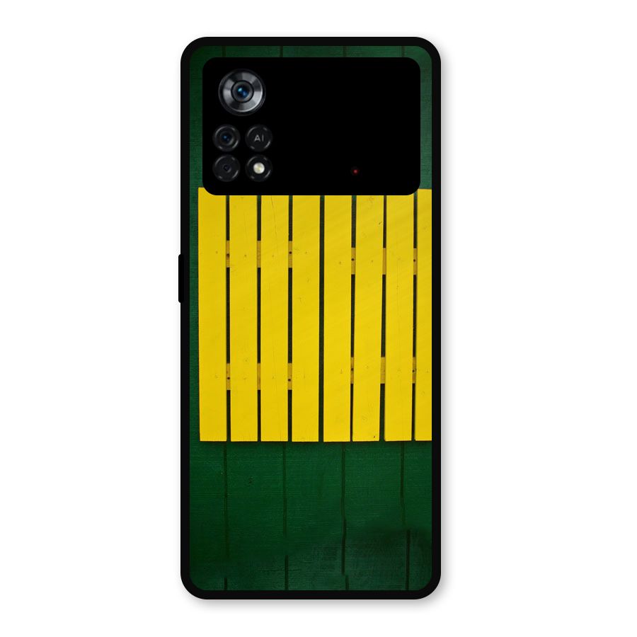 Yellow Fence Metal Back Case for Poco X4 Pro 5G