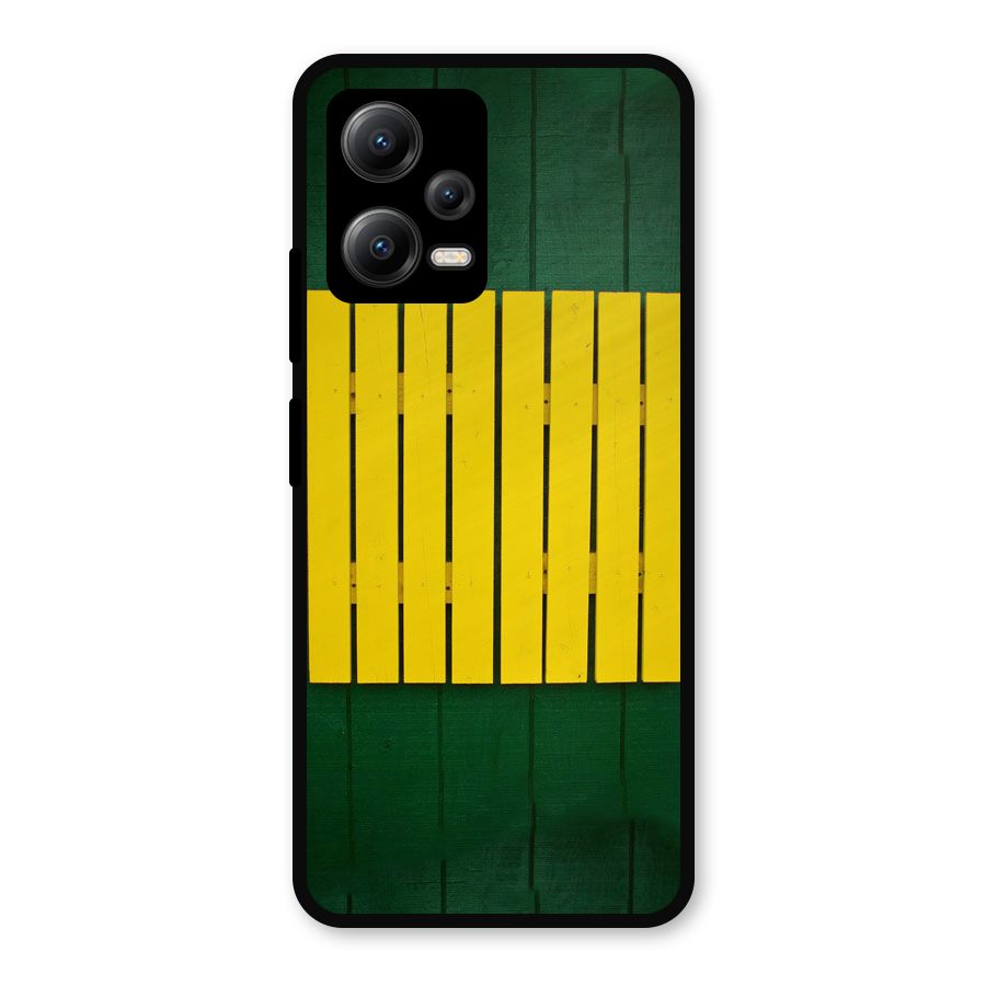 Yellow Fence Metal Back Case for Poco X5